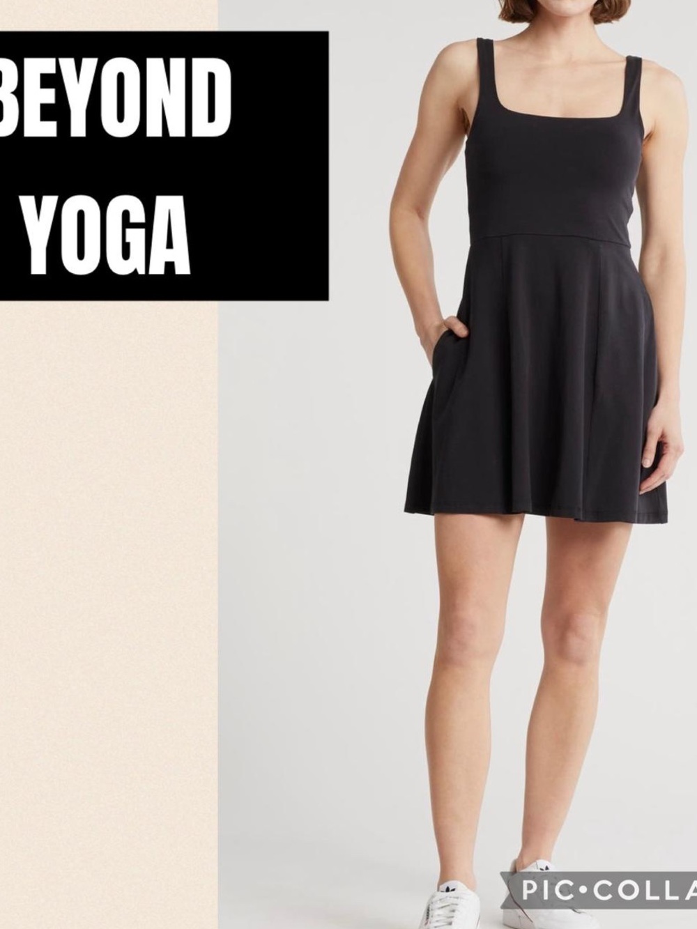 Beyond Yoga Black Charmed Mini Dress